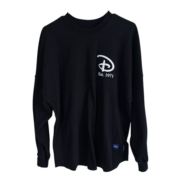 Disney Tops - Walt Disney World Spirit Jersey Size Small Black White Mickey Mouse Long Sleeve